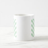 Minze Green Herringbone-Muster Kaffeetasse (Mittel)