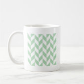 Minze Green Herringbone-Muster Kaffeetasse (Links)