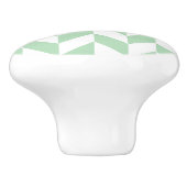 Minze Green Herringbone-Muster Keramikknauf (Seitenansicht)