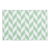 Minze Green Herringbone-Muster Kissenbezug (Rückseite-Rechts)