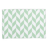 Minze Green Herringbone-Muster Kissenbezug (Vorderseite-Rechts)