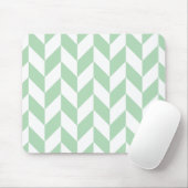 Minze Green Herringbone-Muster Mousepad (Mit Mouse)