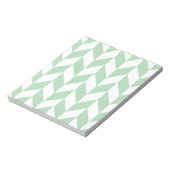 Minze Green Herringbone-Muster Notizblock (Rotiert)