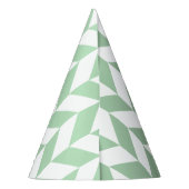Minze Green Herringbone-Muster Partyhütchen (Rückseite)