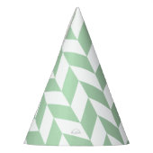 Minze Green Herringbone-Muster Partyhütchen (Links)