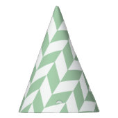 Minze Green Herringbone-Muster Partyhütchen (Rechts)