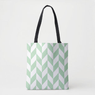Minze Green Herringbone-Muster Tasche