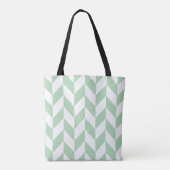 Minze Green Herringbone-Muster Tasche (Rückseite)