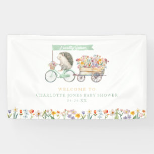 Minze Green Igel Baby Dusche Begrüßungsbanner Banner