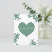Minze Green Ivy Card Postkarte (Stehend Vorderseite)