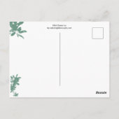 Minze Green Ivy Card Postkarte (Rückseite)