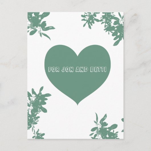 Minze Green Ivy Card Postkarte (Vorderseite)