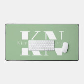 Minze Green Kalligrafy Script Name Schreibtischunterlage (Tastatur & Maus)