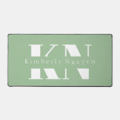 Minze Green Kalligrafy Script Name Schreibtischunterlage (Vorderseite)