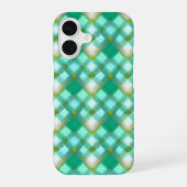 Minze Green Kariert Phone Case iPhone 16 Hülle (Rückseite)