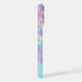 Minze Green Lila Blue Pink Mitte des Jahrhunderts  iPhone Hülle (Rechte Seite)