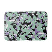 Minze Green & Lila Camouflage Camouflage Print Badematte (Vorderseite)