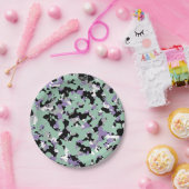 Minze Green & Lila Camouflage Camouflage Print Par Pappteller (Party)
