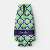 Minze Green, marokkanische Marine #5DS Navy Name M Flaschenkühler (Rückseite)