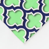 Minze Green, marokkanische Marine #5DS Navy Name M Fleecedecke (Ecke)