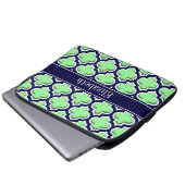 Minze Green, marokkanische Marine #5DS Navy Name M Laptopschutzhülle (Vorne Knopf)