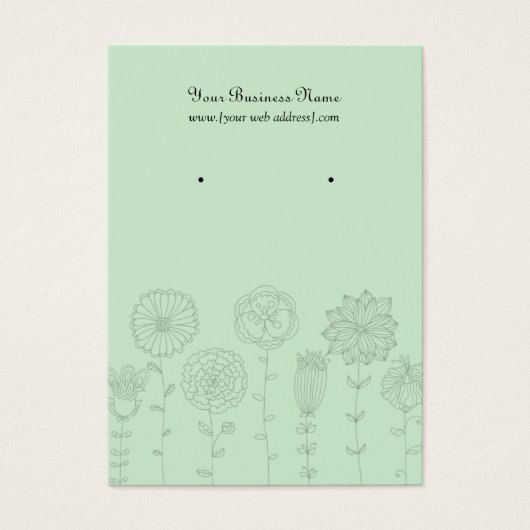 Minze Green Mod Blume Benutzerdefinierte Earring C (Vorderseite)