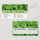 Minze Green Naturopath Termin Business Card (Vorne/Hinten)
