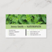 Minze Green Naturopath Termin Business Card (Vorderseite)