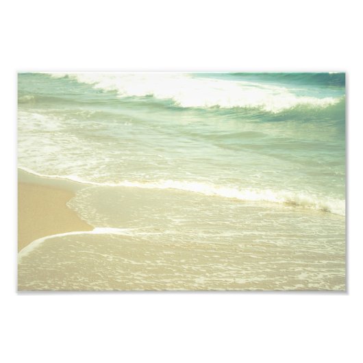 Minze Green Ocean Pastel Beach Fotografie (Vorne)
