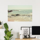 Minze Green Ocean Pastel Beach Fotografie Poster (Heimbüro)