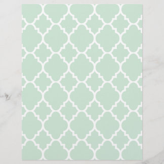 Minze Green Quatrefoil marokkanisches Muster
