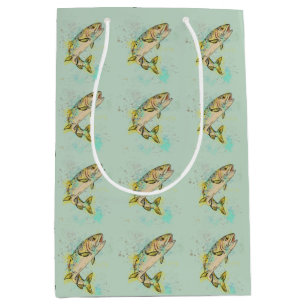 Minze Green Rainbow Trout Geschenktasche Mittlere Geschenktüte