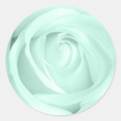 Minze Green Rose Umschlag Aufkleber (Vorderseite)