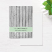 Minze Green Rustic Wood Custom Earring Card (Schreibtisch)