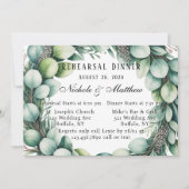 Minze Green & Sage Eukalyptus Probe Dinner Einladung (Vorderseite)