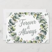 Minze Green & Sage Eukalyptus Probe Dinner Einladung (Rückseite)