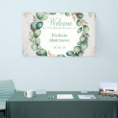 Minze Green & Sage Green Eucalyptus Brautparty Banner (Messeveranstaltung)