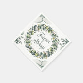 Minze Green & Sage Green Eukalyptus Serviette (Ecke)