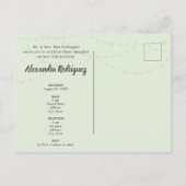 Minze Green & Steel Charro Silhouette Quinceanera Einladungspostkarte (Rückseite)