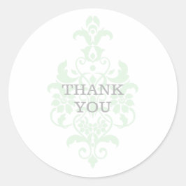 Minze Green subtile Damask Danke Stickers