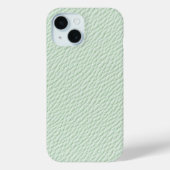 Minze Green Textured Leather Phone Case (Rückseite)