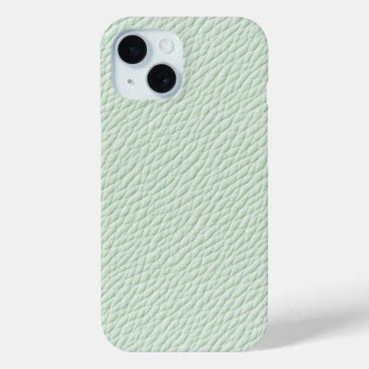 Minze Green Textured Leather Phone Case (Rückseite)