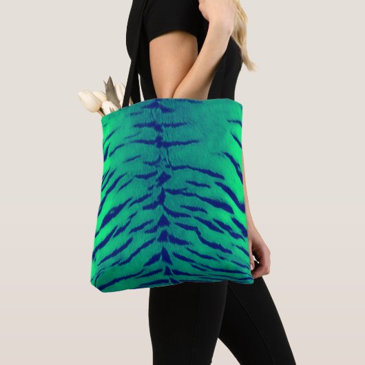 Minze Green Tiger Skin Print Tasche (Von Nahem)