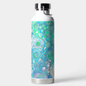 Minze Green und Blue Fluid Art Trinkflasche (links)