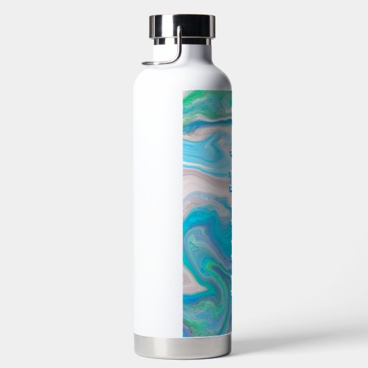 Minze Green und Blue Fluid Art Trinkflasche (Rechts)