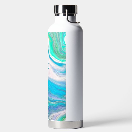 Minze Green und Blue Fluid Art Trinkflasche (links)