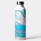 Minze Green und Blue Fluid Art Trinkflasche (links)