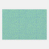 Minze Green und Blue Polka Dot Muster  Geschenkpapier Set (Vorderseite 3)