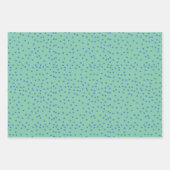 Minze Green und Blue Polka Dot Muster  Geschenkpapier Set (Vorderseite 2)