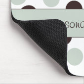 Minze Green und Brown Polka Dot Mouse Pad Mousepad (Ecke)